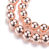 Electroplate Non-magnetic Synthetic Hematite Bead Strands G-Q466-12mm-03-1