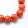 Natural Dyed Yellow Jade Gemstone Bead Strands G-R271-4mm-Y20-2