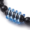 Round & Spring Acrylic Stretch Beaded Bracelets BJEW-JB10224-02-4
