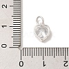 925 Sterling Silver Cubic Zirconia Heart Charms with Jump Rings FIND-U013-10S-05-3