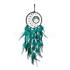 Iron Woven Web/Net with Feather Pendant Decorations AJEW-B017-23-1