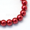 Baking Painted Pearlized Glass Pearl Round Bead Strands X-HY-Q003-6mm-51-2