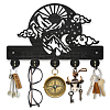 Wood & Iron Wall Mounted Hangers HJEW-WH0055-223-1