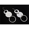 Brass Circle Pendant Necklaces & Dangle Earrings Sets FS-WG73AED-01-3