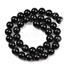 Natural Black Agate Bead Strands G-G962-10mm-12-A-4