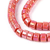 AB Color Plated Opaque Glass Beads Strands GLAA-T026-3x6mm-PM-4