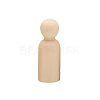 Unfinished Wooden Peg Dolls DOLL-PW0002-014B-1