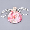 Printed Polyester Drawstring Jewelry Pouches ABAG-G009-C02-1