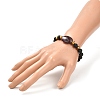 Natural Lava Rock & Oval Mixed Stone Beads Stretch Bracelet BJEW-JB07077-5