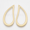 Smooth Surface Alloy Open Back Bezel Pendants PALLOY-S117-133-1