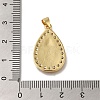 Rack Plating Brass Micro Pave Clear Cubic Zirconia Pendants KK-G500-02E-G-3