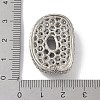 Rack Plating Brass Micro Pave Clear Cubic Zirconia Pendants ZIRC-U002-P-D-3