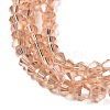 Transparent Electroplate Glass Beads Strands GLAA-F029-2mm-A15-3