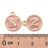 Golden Plated Alloy Enamel Charms X-ENAM-S118-07N-3