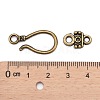Alloy Hook and Eye Clasps X-PALLOY-2781-AB-FF-3
