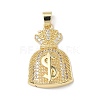 Micro Pave Clear Cubic Zirconia Pendants KK-L253-13G-2
