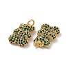 Brass Micro Pave Cubic Zirconia Pendants ZIRC-F134-23G-02-3