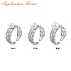 Rack Plating Heart Brass Micro Pave Cubic Zirconia Open Cuff Ring Settings KK-Z071-26P-4
