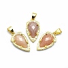 Natural Sunstone Pendants G-O176D-10G-1