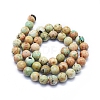 Natural Peruvian Turquoise(Jasper) Beads Strands G-E561-11-8mm-AB-2