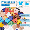 80Pcs 2-Hole Porcelain Buttons PORC-PJ0001-02D-4