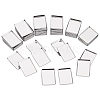 Empty Rectangle Iron Palette Pans MRMJ-WH0064-24-1