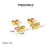 Elegant 304 Stainless Steel Bowknot Stud Earrings CR5364-3-1