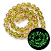 Luminous Handmade Glod Sand Lampwork Beads Strands LAMP-B028-03M-10mm-1