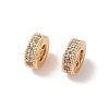 Brass Micro Pave Clear Cubic Zirconia Beads KK-B100-055B-G-1