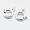 925 Sterling Silver Spring Ring Clasps STER-K167-076A-S-1
