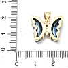 Brass Micro Pave Clear Cubic Zirconia Pendants CU-CBA83A6-05G-12-3