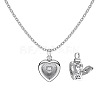 925 Sterling Silver Pendant Necklaces NJEW-L179-03P-1