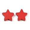 Spray Painted Wood Beads WOOD-F017-01C-1