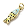 Brass Enamel Pendants KK-A266-39G-02-2