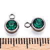 201 Stainless Steel Rhinestone Charms STAS-S068-03-3