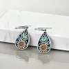 Alloy Enamel Dangle Earrings WG48F3E-02-2