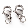 Tarnish Resistant 304 Stainless Steel Lobster Claw Clasps STAS-G240-01D-P-2