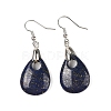 Natutal Dyed Lapis Lazuli Dangle Earrings EJEW-F343-A09-2