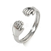 304 Stainless Steel Cuff Open Rings for Women RJEW-L341-05B-P-4