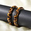 Natural Tiger Eye Bead Stretch Bracelets for Women Men BJEW-C097-02C-3