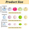 20Pcs 5 Colors Imitation Mink Fur European Beads FIND-PA0001-62C-2