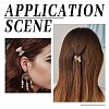7Pcs 7 Colors Cartoon Mini Cat Cellulose Acetate(Resin) Claw Hair Clips OHAR-GF0001-21-7