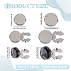 12Pcs 2 Styles Brass Cufflinks KK-ME0003-91B-2