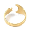 Ion Plating(IP) 304 Stainless Steel Enamel Cuff Finger Rings RJEW-L107-082G-01-3