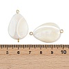 Natural Shell Teardrop Connector Charms STAS-D378-28G-2