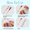 8Pcs 8 Colors Acrylic Straw Pendant Beadable Bar HJEW-TA0001-48-6