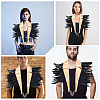 PU Leather Natural Chicken Feather Cape AJEW-WH20067-002-4