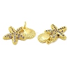 Brass Micro Pave Cubic Zirconia Pendants KK-P236-31G-2