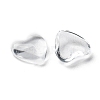 Transparent Glass Heart Cabochons GGLA-R021-8mm-3