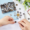 250Pcs 2-Hole Flat Round Shell Buttons SHEL-HS0001-02-3